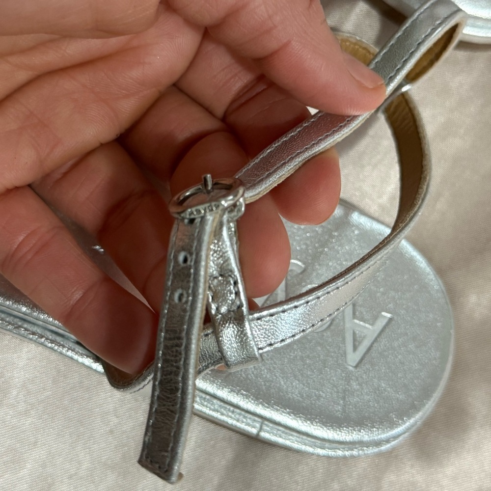 Aeyde Nettie Leather Sandals - Silver - Picture 6 of 6